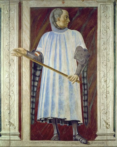 Niccolo Acciauoli from the Villa Carducci series of famous men and women by Andrea del Castagno
